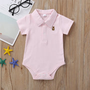 Newborn Baby Romper 0-12 MonthsSummer Solid 5 Colors Polo Infant Baby jumpsuit new born Bebies Roupas Kids