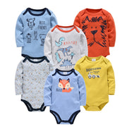 Kavkas Baby Boys Girls Bodysuit 6 PCS 3 PCS Long Sleeve 100% Cotton Baby Clothes 0-12 months Newborn body bebe Jumpsuit Clothing