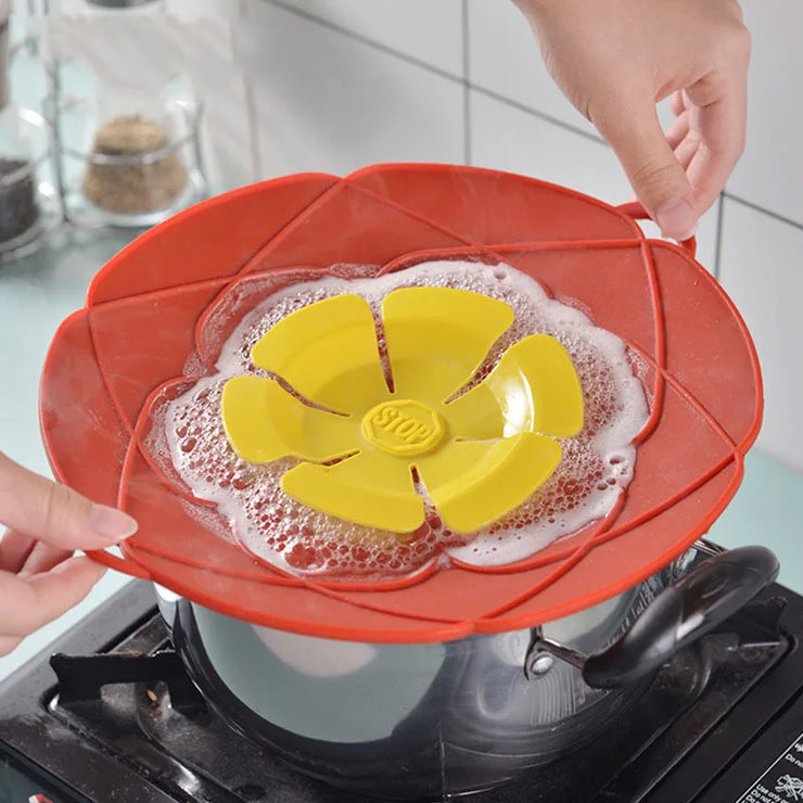 Multifunctional Silicone Lid Spill Stopper Anti Overflow Pot Cover 28.5cm Diameter Kitchen Gadgets Cooking Pot Lids Utensil