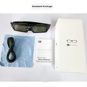 4pcs/lots 3D glasses Active shutter rechargeable for BenQ W1070 Optoma GT750e DLP 3D Emitter Projector Glasses