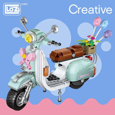 LOZ Mini Building Blocks Motorcycle Sheep Vehicle Assemable Kids Educational Toys for Children Toys Girls Dropshipping