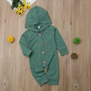 Newborn Baby Boys Girls Clothing Long Sleeve Hooded Romper Cotton Casual Kids Outfit