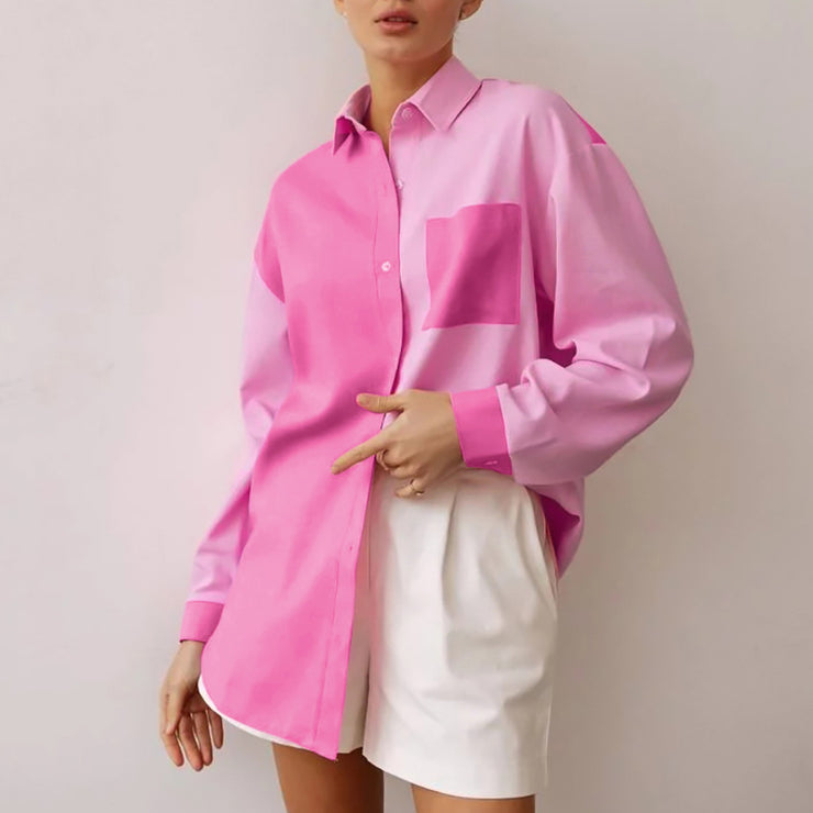 Women's Temperament Leisure Long Sleeve Cotton Linen Shirt