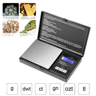 Precision Smart Weigh Digital Pocket Gram Scale 500G 0.1G Mini Portable Electronic Jewelry Food Kitchen Scales with LCD Display