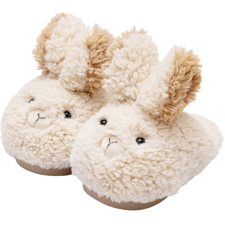 Children's Cotton Slippers Plush Thickened Cute Rabbit Boys' Girls' Baby Slippers Home Shoes Kids Slipper Household Shoes