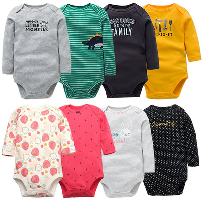 3/6 PCS Baby Boys Girls Bodysuits Long Sleeve Stripe 100% Cotton Baby Clothes 0-24 Month Newborn Body Bebe Jumpsuit Clothing