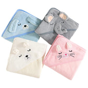 Cartoon Animal Baby Bath Towels Soft Newborn Hooded Towel Blanket Toddler Bathrobe Warm Sleeping Swaddle Wrap for Boys Girls