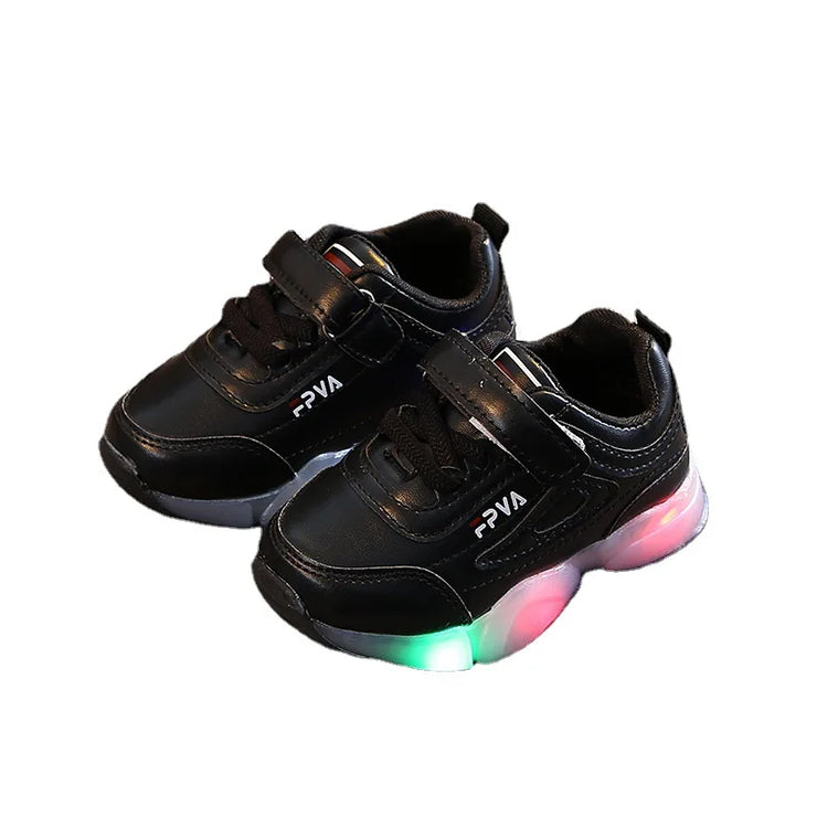 Child Sport Shoes Spring Luminous Fashion Breathable Kids Boys Net Shoes Girls LED Sneakers with Light Running Shoes Zapatillas