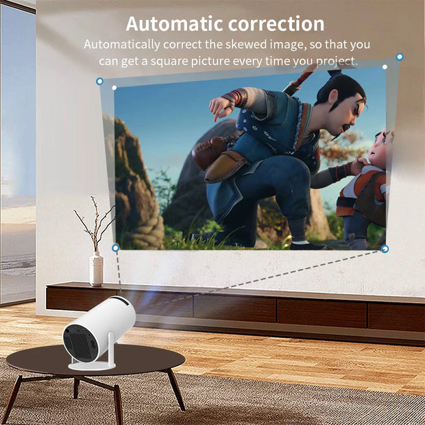 Salange HY300 Smart Projector Android 11.0 MINI Portable 5G WIFI Home Cinema 720P for SAMSUNG Apple Outdoor 1080P 4K Movie HDMI