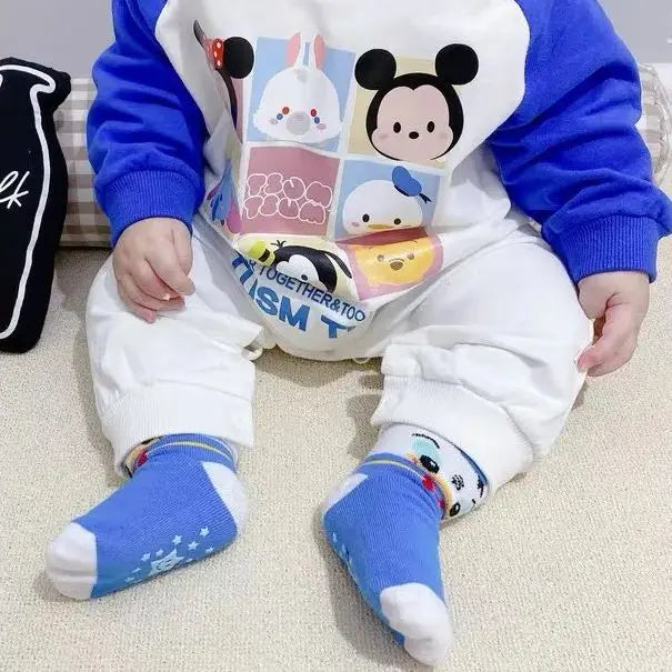Long Sleeve Bodysuits Mickey Printed Cute Onesie Infant Girls White Pure Cotton Soft Loose Jumpsuits Spring Newborn Boys Costume